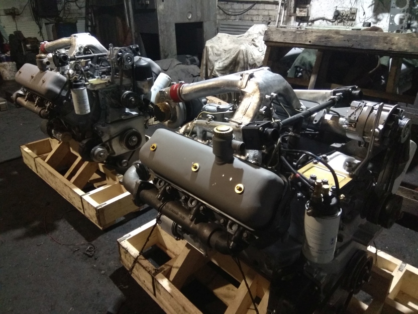 мотор ямз с восстановленным маховиком